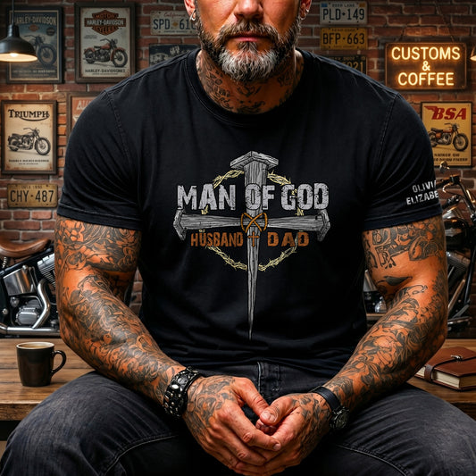 Man-Of-God-Dad-Christian-Father's-Day-Gifts-Custom-Kids'-Names-On-Sleeves-Personalized-Shirt-1
