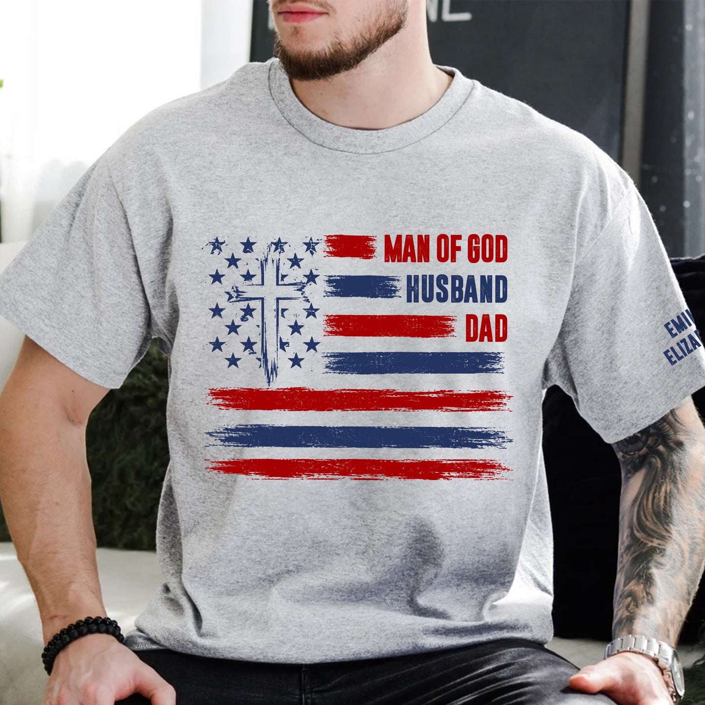 Man-Of-God,-Husband,-Dad,-Papa-Christian-Gift,-Father's-Day-Gift-Kids'-Names-On-Sleeve-Personalized-Shirt-4