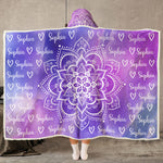 Mandala Custom Name Yoga - Personalized Wearable Blanket Hoodie