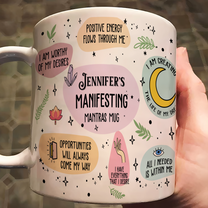 Manifesting Mantras Mug Manifest For Me Gift - Personalized Mug