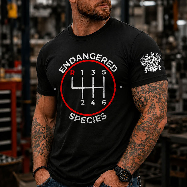 Manual-Gearbox-Stick-Shift-6-Speed,-Gifts-For-Car-Lovers-Custom-With-Name-On-Sleeve-Personalized-Shirt-2