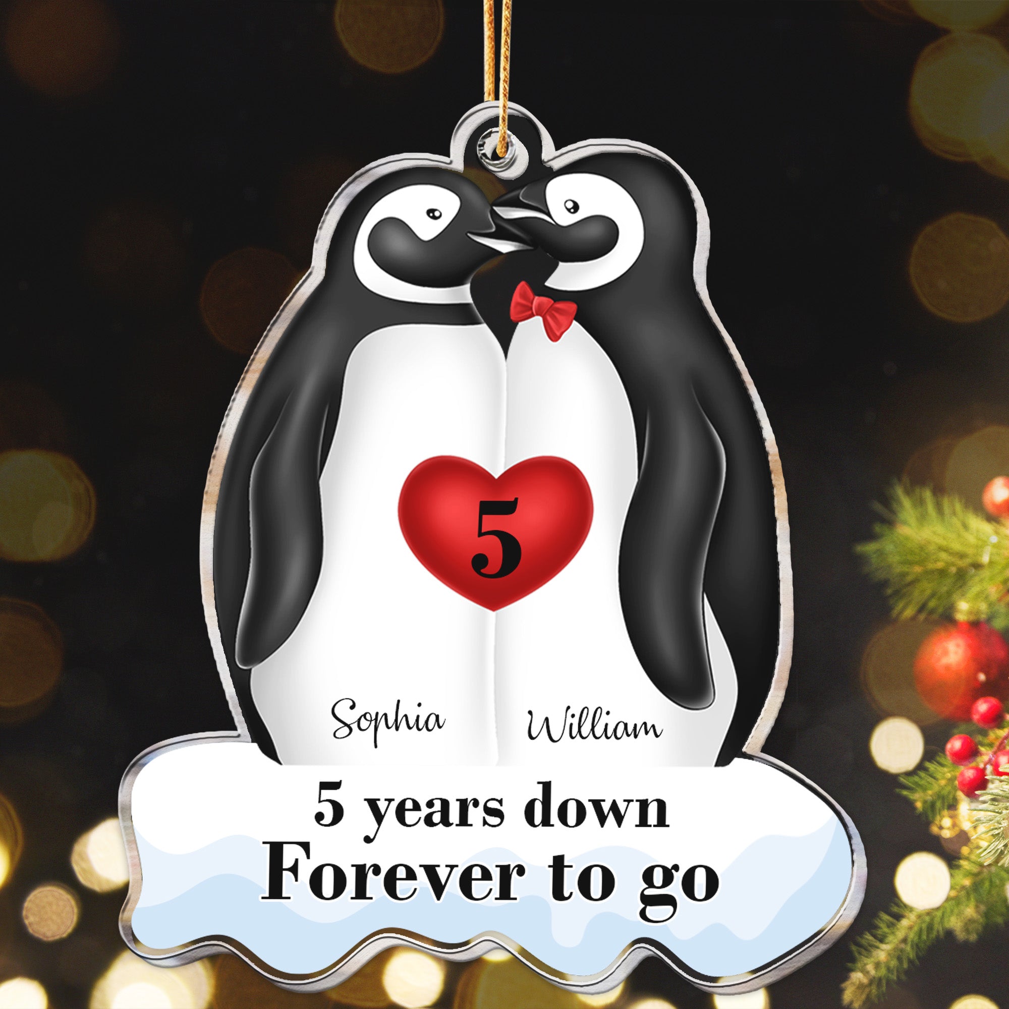 Many Years Down Forever To Go - Personalized Acrylic Ornament