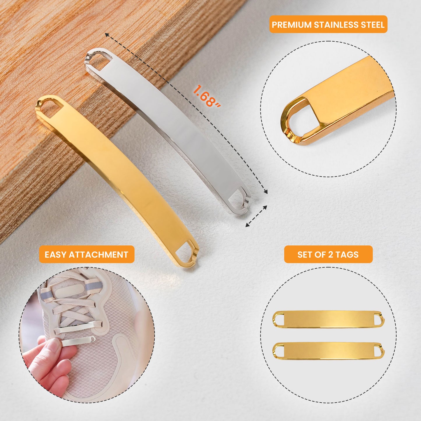 Marathon, Runner, Motivational Running Gift - Personalized Personalized Engraved Metal Shoe Tags