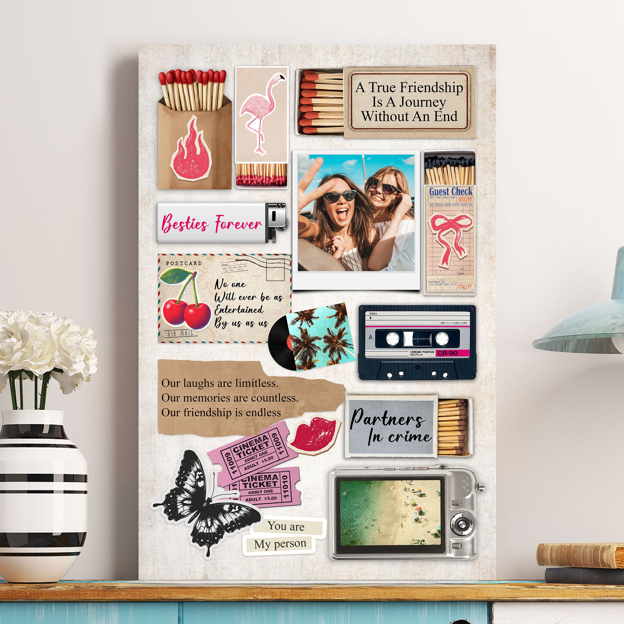 Matchbox Friendship Gift For Besties - Personalized Photo Poster