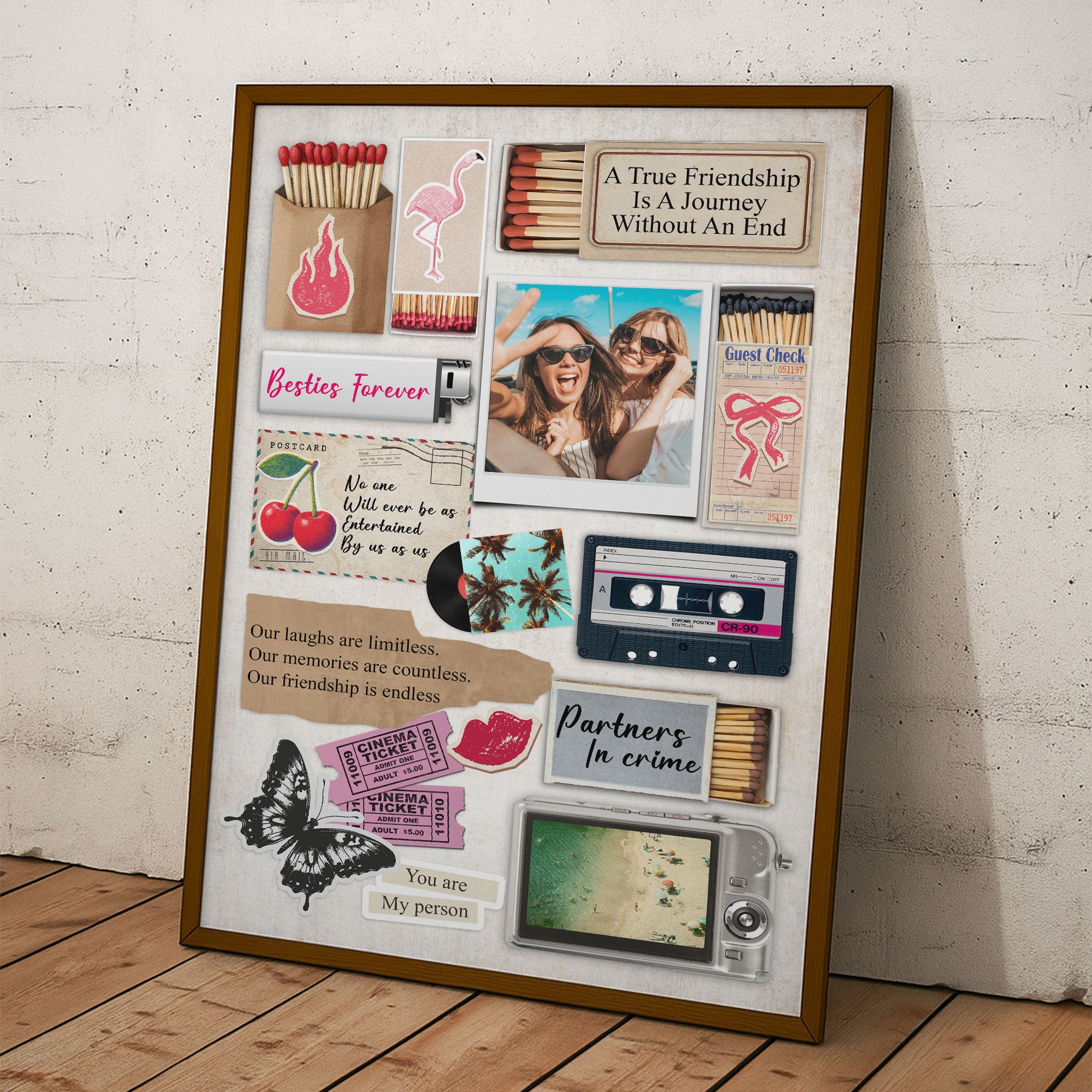 Matchbox Friendship Gift For Besties - Personalized Photo Poster