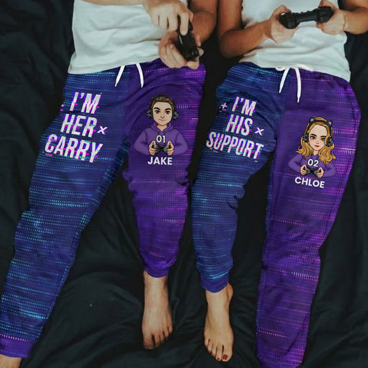 Matching Gaming Couples Player 01 02 For Gamer Lovers - Personalized Matching Sweatpants