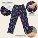 Matching Gaming Couples Player 01 02 - Personalized Lounge Pants With Pockets
