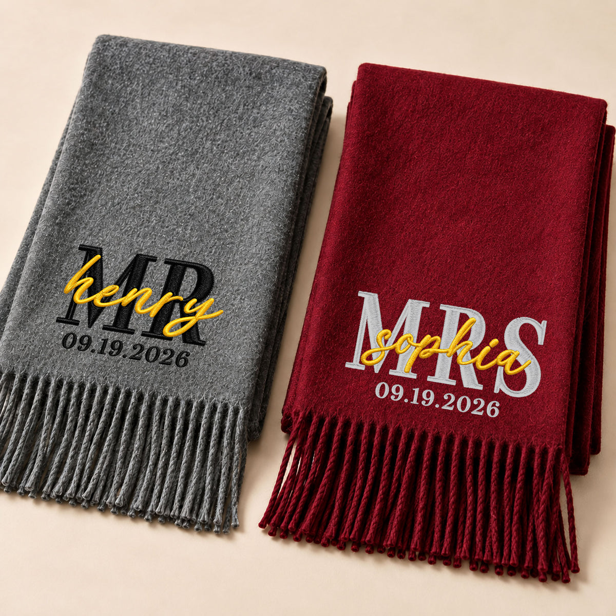 Matching-Mr-Mrs-Custom-Name-&-Special-Date-Personalized-Embroidered-Scarf-1