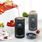 Matte Black Skull Cool Style - Personalized Can Cooler