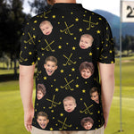 May The Course Be With You Daddy - Custom Faces - Personalized Photo Polo Shirt