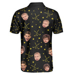 May The Course Be With You Daddy - Custom Faces - Personalized Photo Polo Shirt