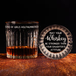 May Your Whiskey Stronger Than Daughter's Attitude - Personalized Engraved Whiskey Glass