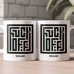 Maze Typography Hidden Message - Personalized Mug