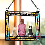 Me & My Cat - Personalized Window Hanging Suncatcher Ornament