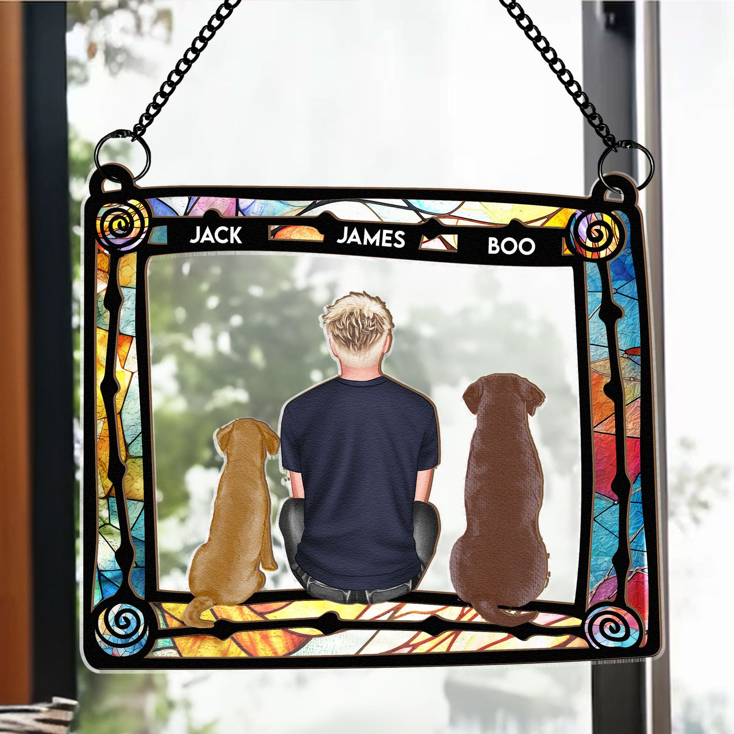 Me & My Cat - Personalized Window Hanging Suncatcher Ornament