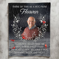 Memorial A Hug From Heaven - Personalized Photo Blanket