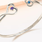 Memorial A Piece Of My Heart Lives In Heaven - Personalized Heart Bracelet