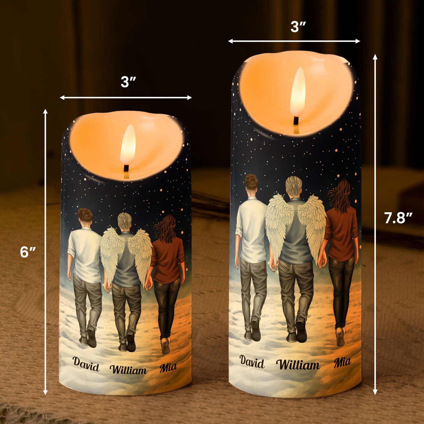 Memorial Candle Those We Love Don't Go Away - Personalized LED Candle