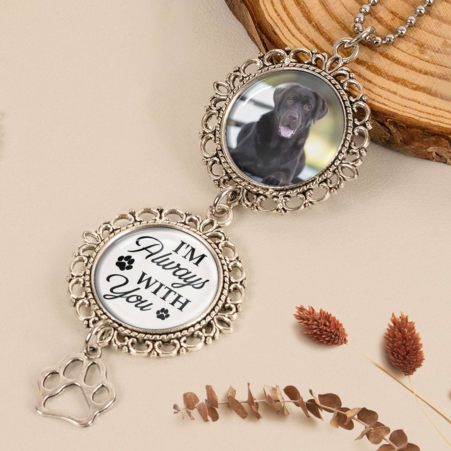 Memorial Car Charm I'm Always With You - Personalized Car Photo Ornament