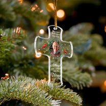 Memorial Christmas Ornament I'm Always With You - Personalized Acrylic Photo Ornament - Cross Ornament