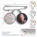 Memorial Custom Photo Gift For Bride Groom On Wedding Day - Personalized Lapel Pin With Charms