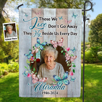 Memorial Garden Flag They Fly Beside Us Every Day - Personalized Photo Flag