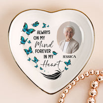 Memorial Gift Always On My Mind - Personalized Photo Ring Dish