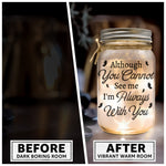 Memorial Gift I'm Always With You - Personalized Photo Mason Jar Light