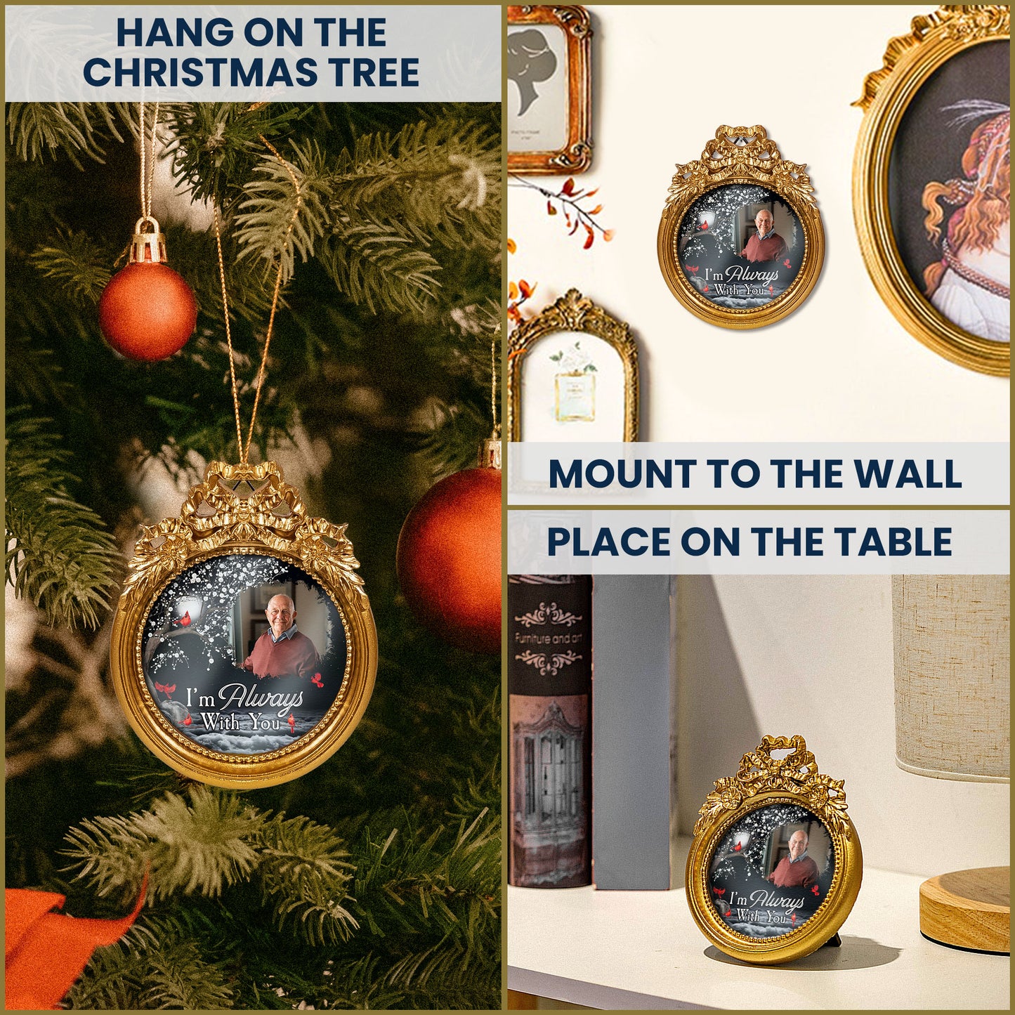 Memorial Gift I'm Always With You - Personalized Vintage Picture Frame