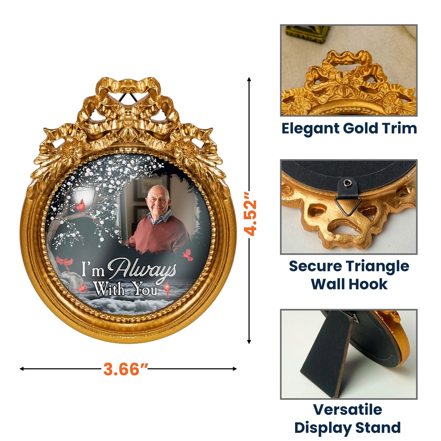 Memorial Gift I'm Always With You - Personalized Vintage Picture Frame