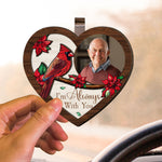 Memorial Gift I'm Always With You - Personalized Wooden Photo Car Visor Clip