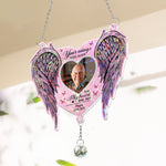 Memorial Gift Your Wings Were Readly - Personalized Acrylic Suncatcher With Crystal Ball Prism