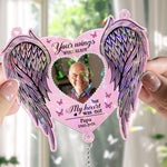 Memorial Gift Your Wings Were Readly - Personalized Acrylic Suncatcher With Crystal Ball Prism