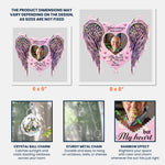 Memorial Gift Your Wings Were Readly - Personalized Acrylic Suncatcher With Crystal Ball Prism