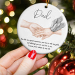 Memorial Gifts Bereavement Family Gift - Hold Angel Hand - Personalized Ceramic Ornament