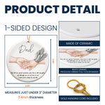 Memorial Gifts Bereavement Family Gift - Hold Angel Hand - Personalized Ceramic Ornament