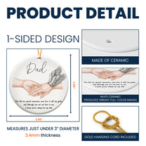 Memorial Gifts Bereavement Family Gift - Hold Angel Hand - Personalized Ceramic Ornament