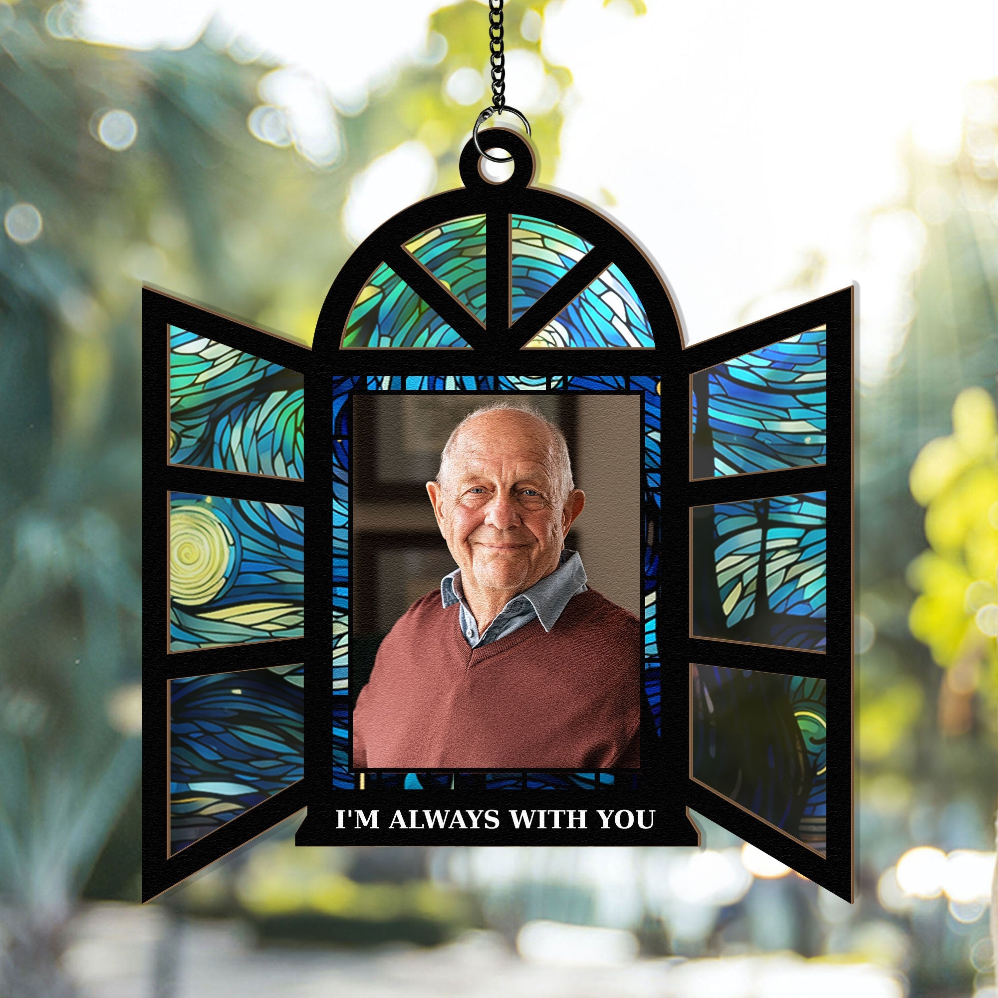 Memorial Gifts I'm Always With You - Personalized Photo Window Hanging Suncatcher Ornament