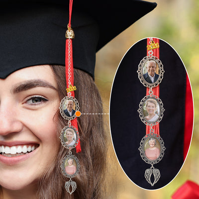 Memorial Graduation Custom Photo - Custom Graduation Tassel Photo Charm