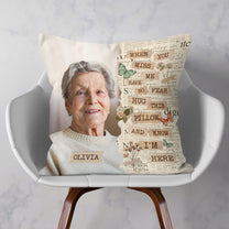 Memorial Hug This Pillow & Know I'm Here - Personalized Photo Pillow (Insert Included)