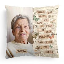 Memorial Hug This Pillow & Know I'm Here - Personalized Photo Pillow (Insert Included)