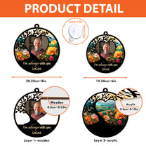 Memorial Keepsake I'm Always With You - Personalized Window Hanging Suncatcher Photo Ornament