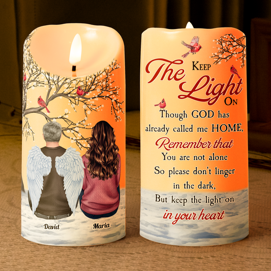 Memorial Led Candle Keep The Light On  - Personalized Led Candle