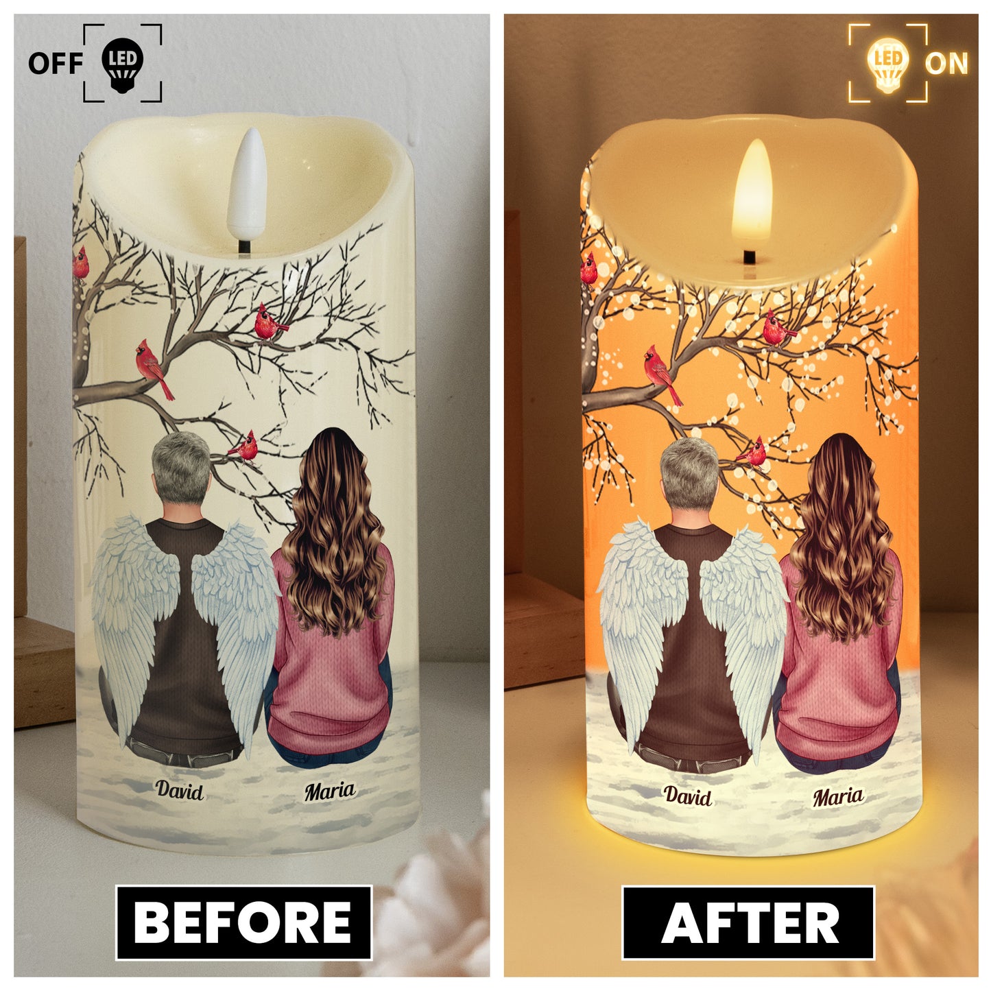 Memorial Led Candle Keep The Light On  - Personalized Led Candle