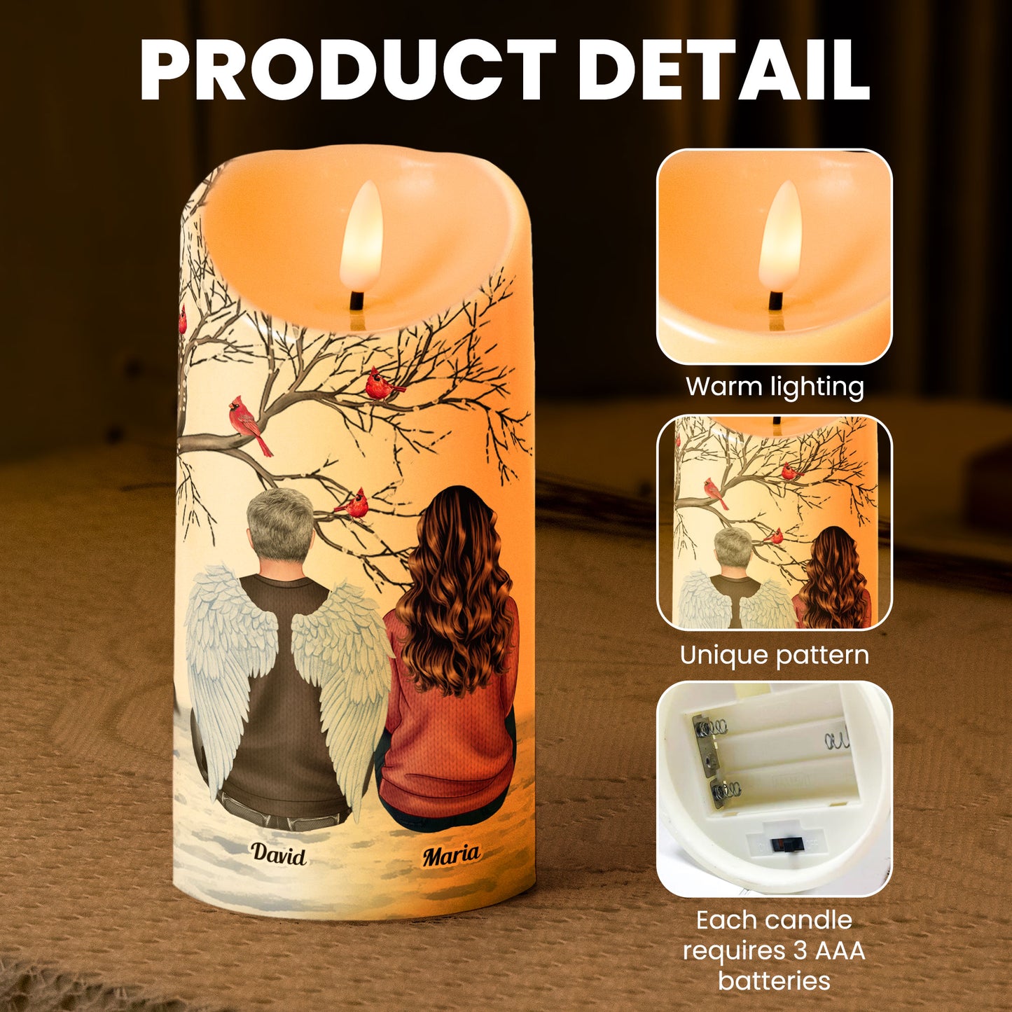 Memorial Led Candle Keep The Light On  - Personalized Led Candle