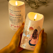 Memorial Led Candle When Tomorrow Starts Without Me - Personalized Led Candle