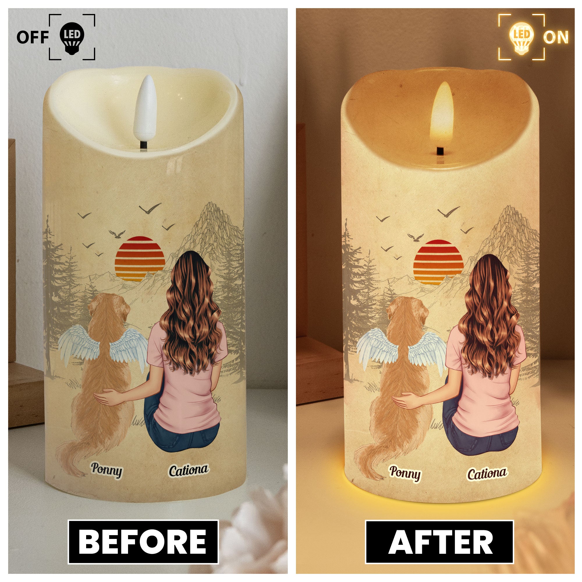 Memorial Led Candle When Tomorrow Starts Without Me - Personalized Led Candle