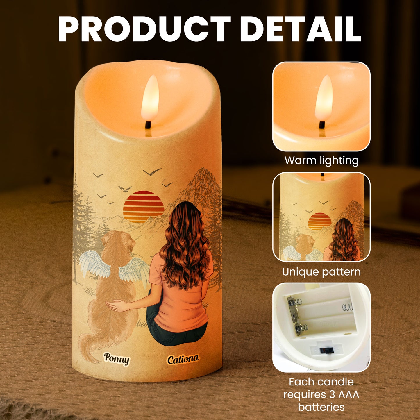 Memorial Led Candle When Tomorrow Starts Without Me - Personalized Led Candle