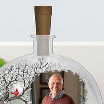 Memorial Light I'm Always With You - Personalized Photo Round Flat Bottle Light