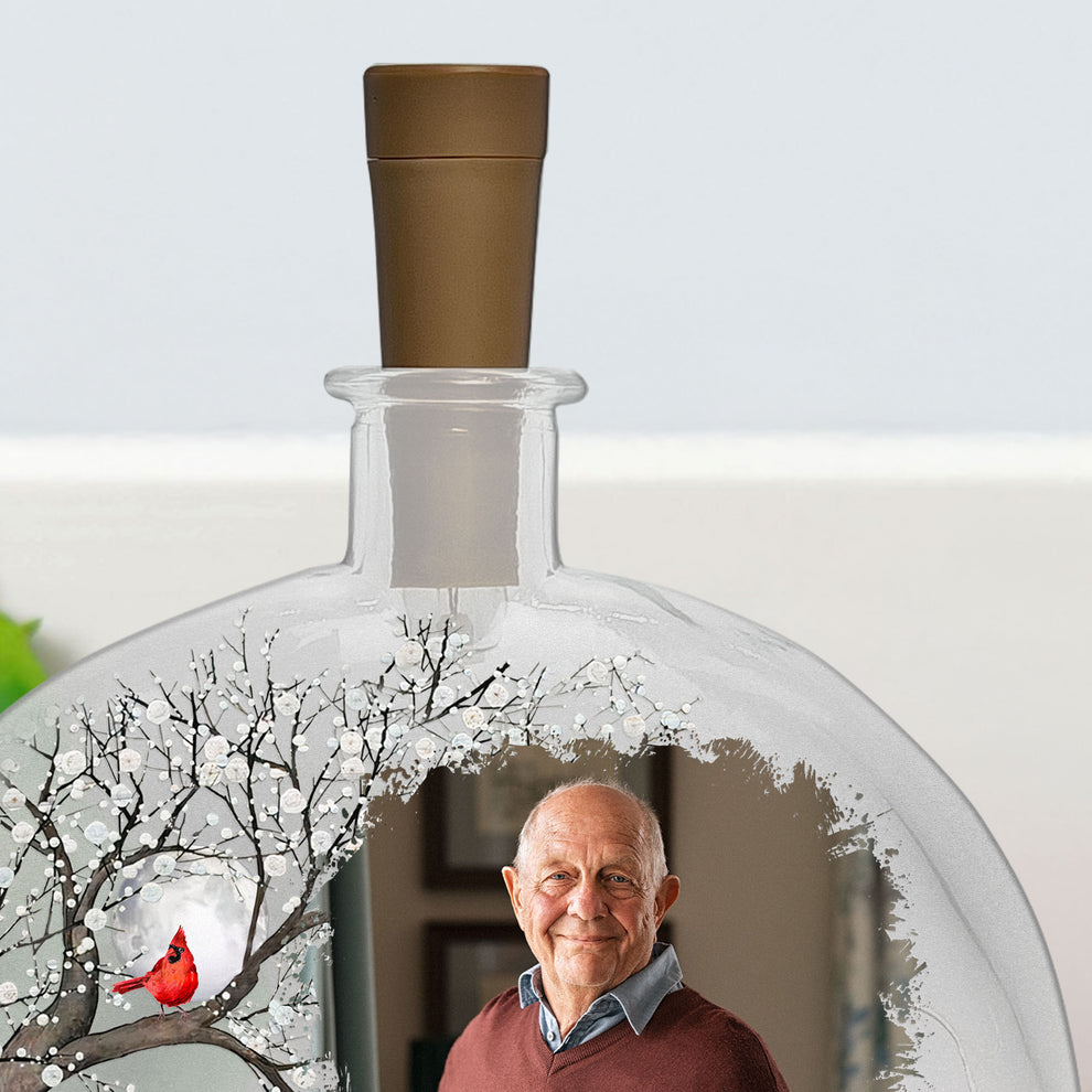 Personalized Lamp With Picture Personalized Photo Round Flat Bottle Light, Memorial Light I Quantity Breaks Pc